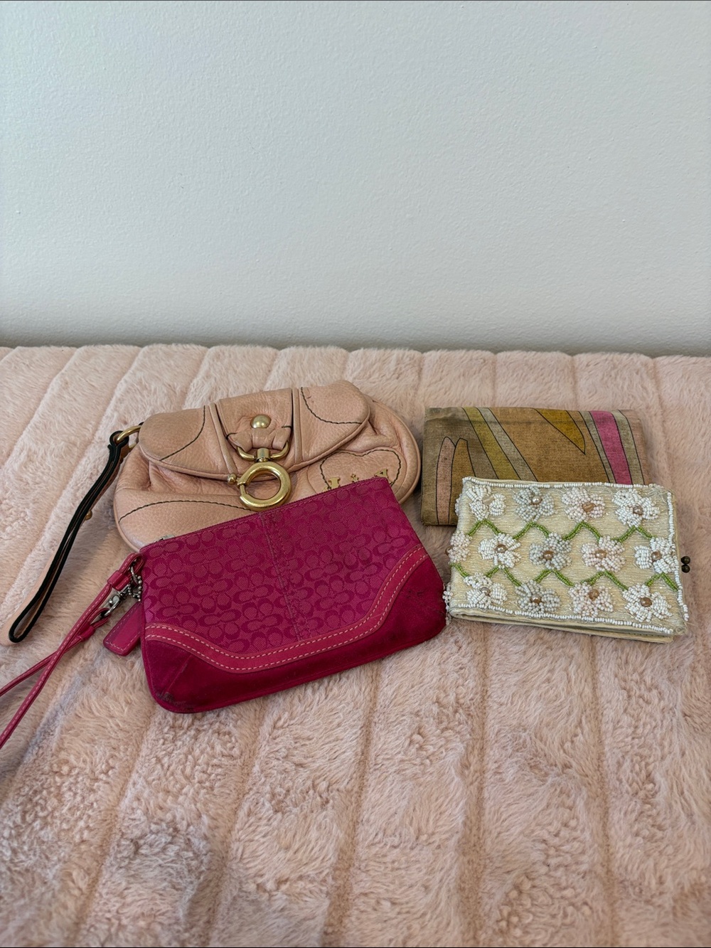 Vintage Coach, Emilio Pucci, Juicy, La Jolla wristlets and wallets